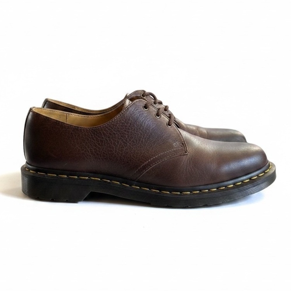 Dr. Martens 1461 DM080 Size 12 Brown Leather 3-Eye Oxford Shoes Grunge Academic